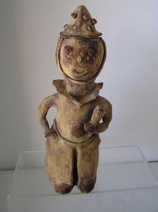 Vintage Clay Folk Art Figure