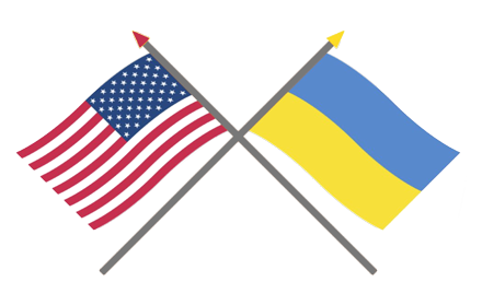 USA and Ukraine Flags