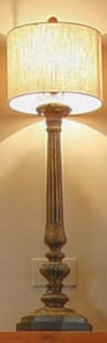 Bronze Candlestick Lamp Pair