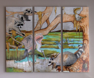 Original Oil Painting Triptych